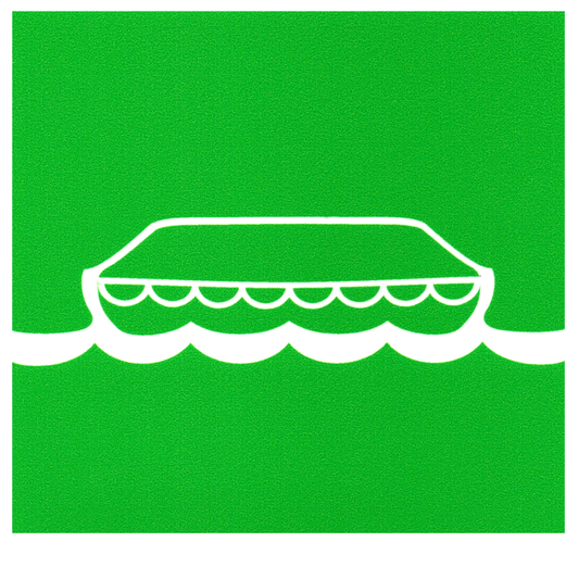 IMO Sign Sticker Lifeboat 15 x 15 cm