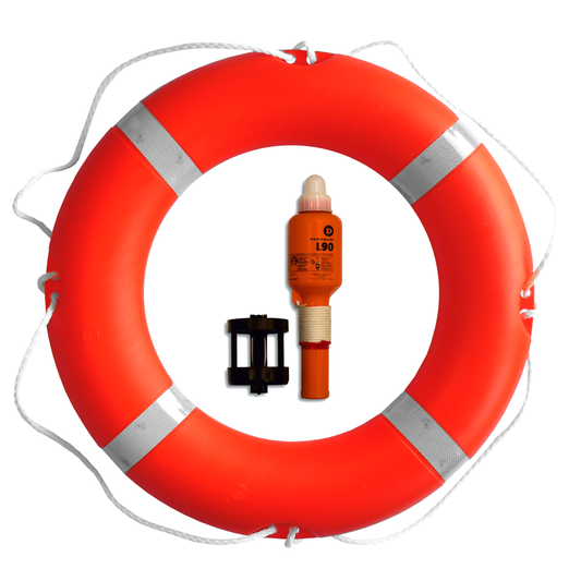 Lifebuoy with Light SOLAS Orange